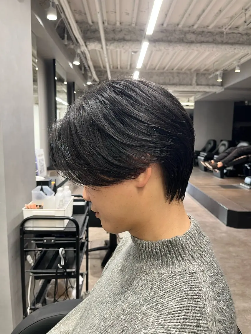 メンズカット+曲がる縮毛矯正+トリートメント¥18500の写真
