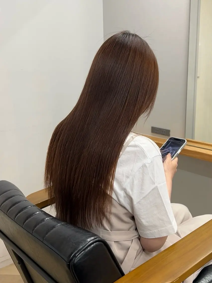 セミロング カット 縮毛矯正 トリートメント 縮毛矯正/髪質改善 /nuup岩田のヘアスタイル
