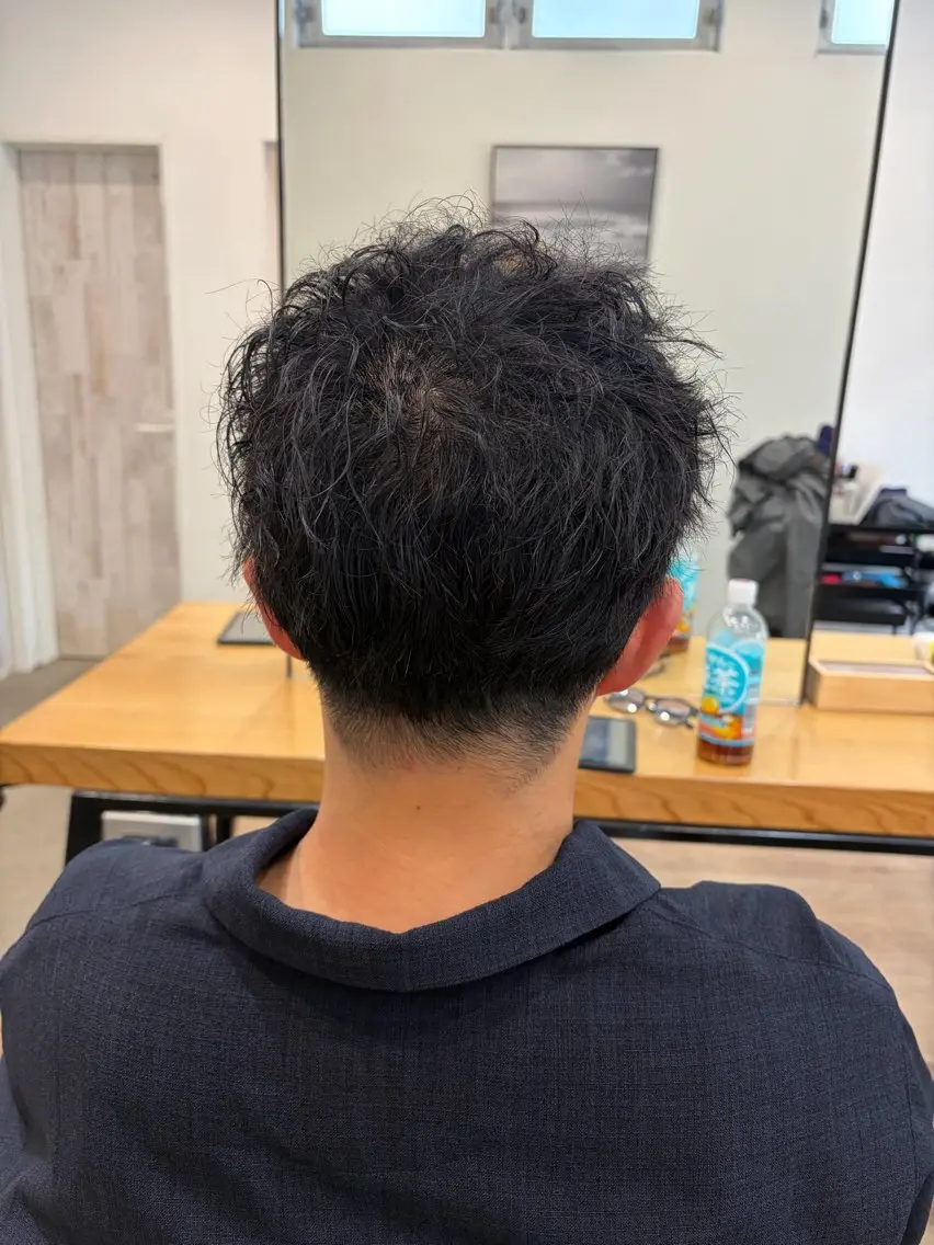 パーマ メンズ 似合わせ透明感カラー 宇治　ヤマノのヘアスタイル