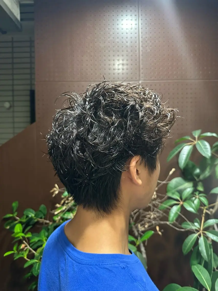 ショート パーマ パーマ 新屋敷 拓大のヘアスタイル