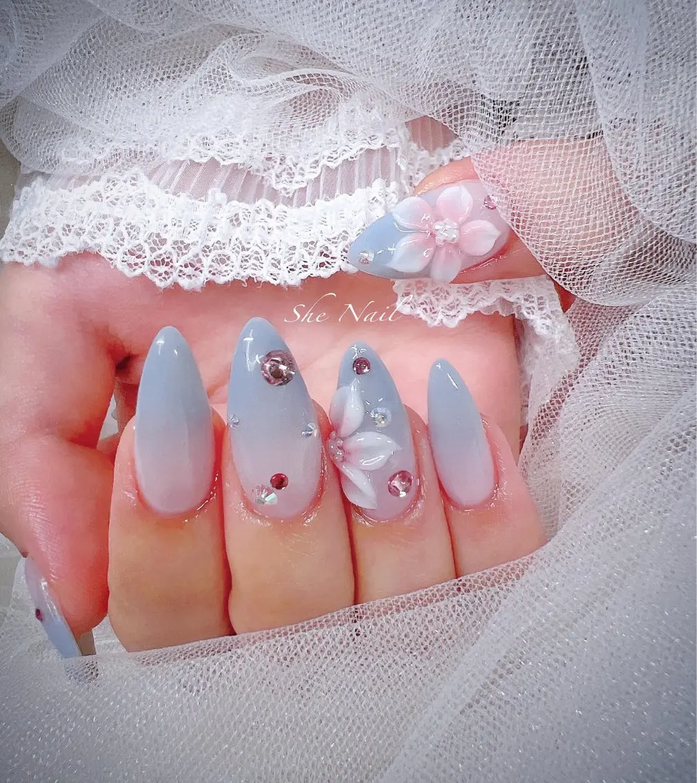 ネイル ブルー グラデーション 夏ネイル ISA_ BELLAのネイルデザイン