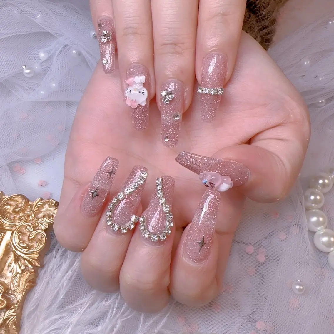 ネイル オーロラネイル フットネイル 韓国ネイル ラメ(グリッター) ラメグラデーション ハンドネイル Belle nail salon 新小岩のネイルデザイン