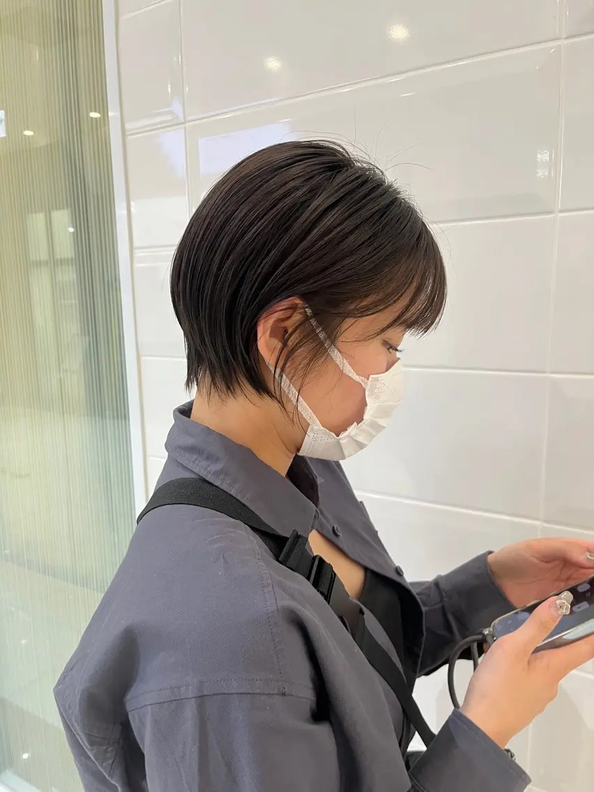 ショート ショートボブ 丸みショート ボブ ショートヘア 福田 しずくのヘアスタイル