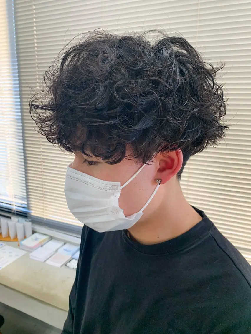 メンズ マッシュ メンズパーマ カット パーマ 横井伴典 名古屋駅 メンズパーマ/カットのヘアスタイル