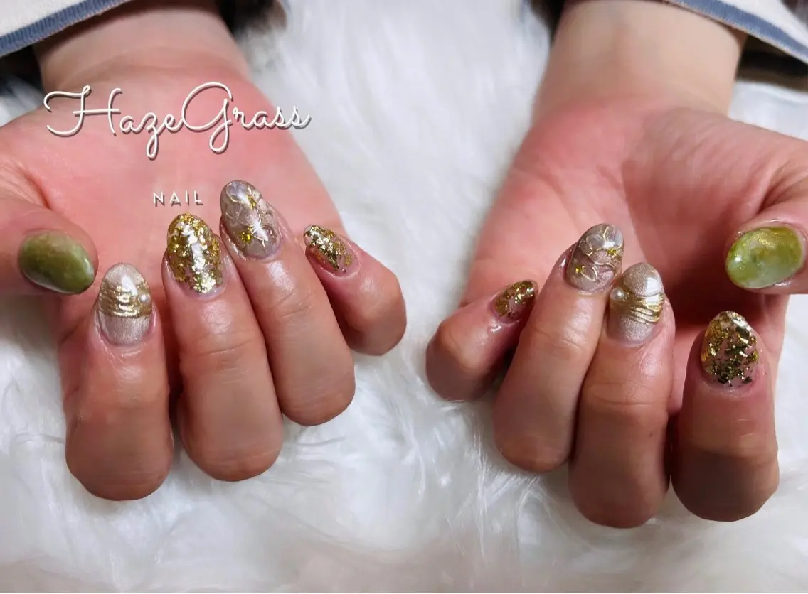 ネイル ブライダルネイル ハンドネイル HazeGrass NAILのネイルデザイン