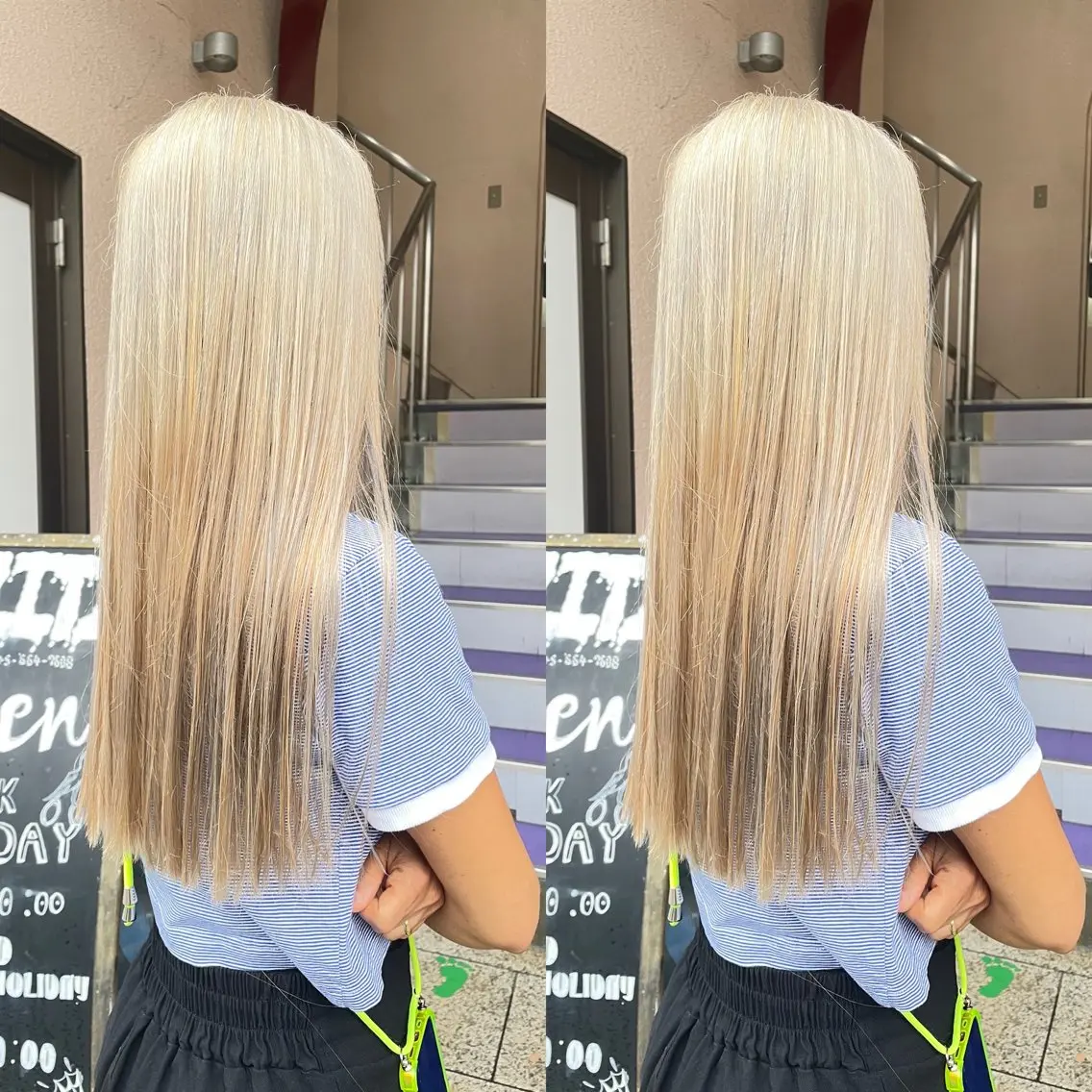 ロング カラー ブリーチ ブロンド トリートメント 👑派手髪/カット 👑ANRYのヘアスタイル