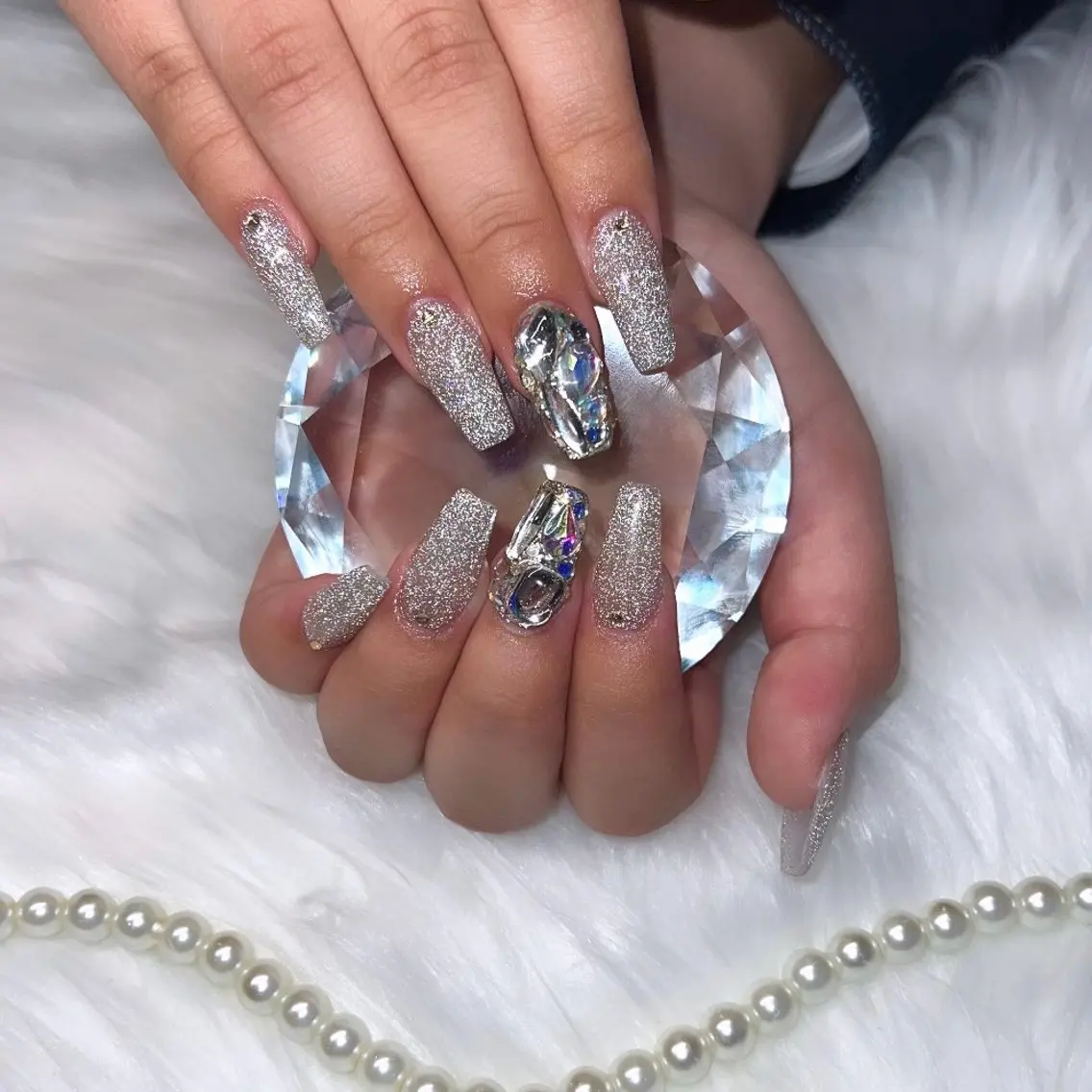 🍒ワンカラーに1本埋め尽くし💎の写真