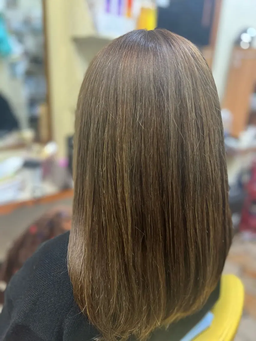 ロング カラー 酒井 さおりのヘアスタイル
