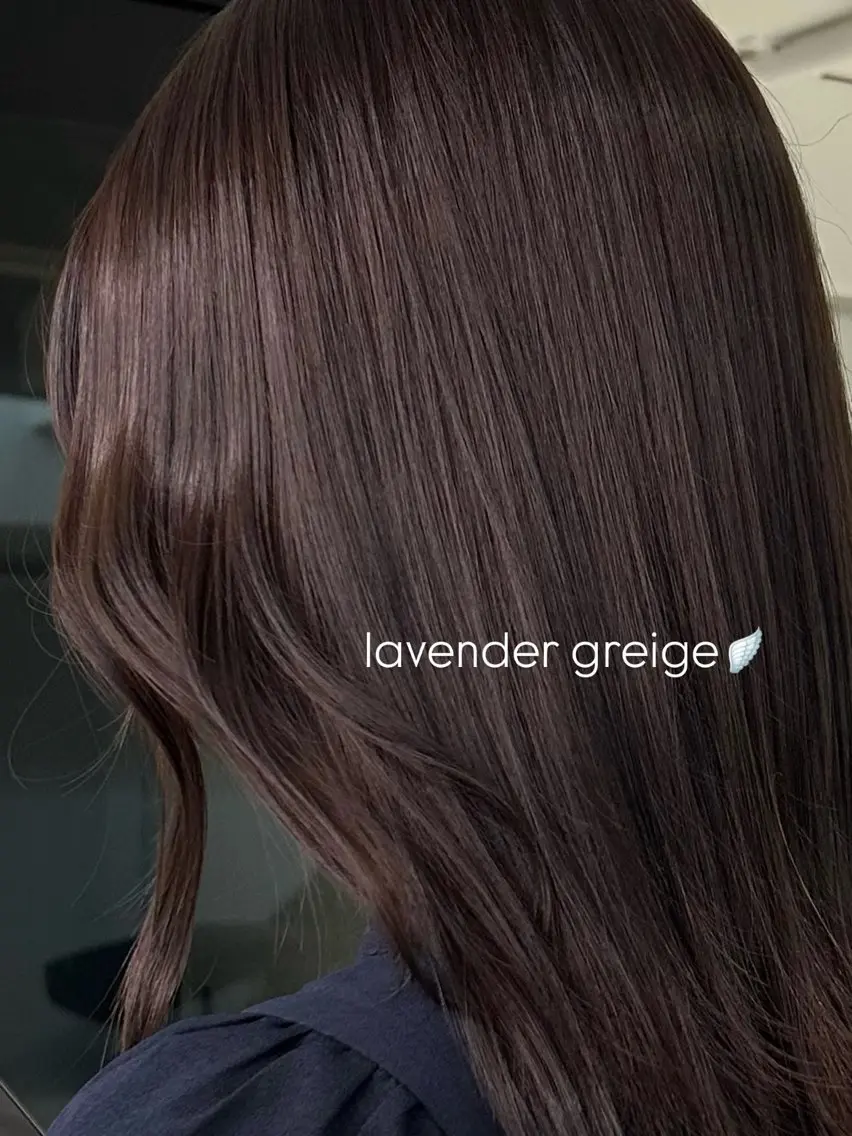 ミディアム カラー グレージュ ラベンダーカラー ラベンダーグレージュ ラベンダーグレー ヘアカラー トリートメント lomalia moekaのヘアスタイル