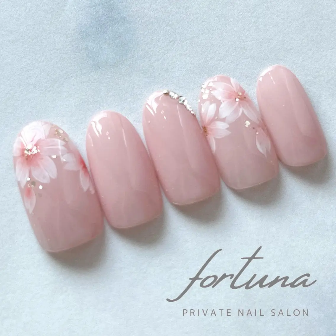 ネイル 桜ネイル フラワーネイル 春ネイル fortuna 武藤裕美のネイルデザイン