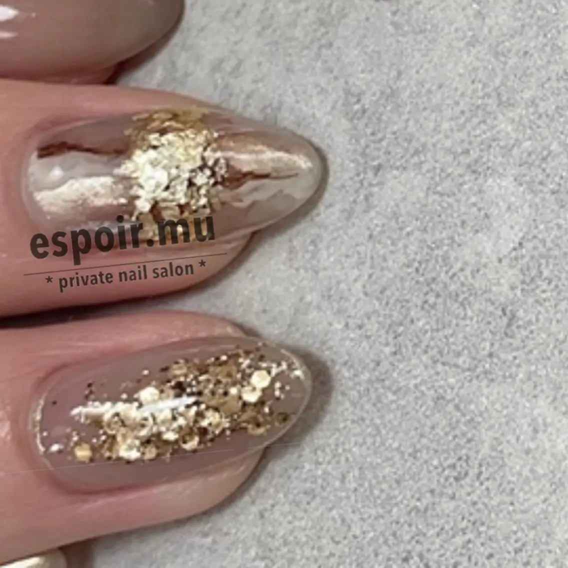 ロング ネイル espoir. muのネイルデザイン