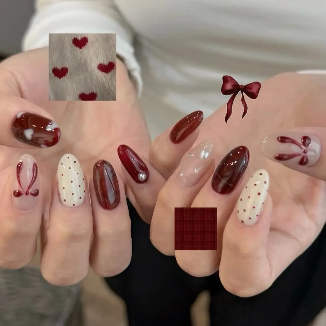 ネイル オーロラネイル 長さ出し フレンチネイル ジェルネイル ガラスフレンチ ハンドネイル Rela・S NAILのネイルデザイン