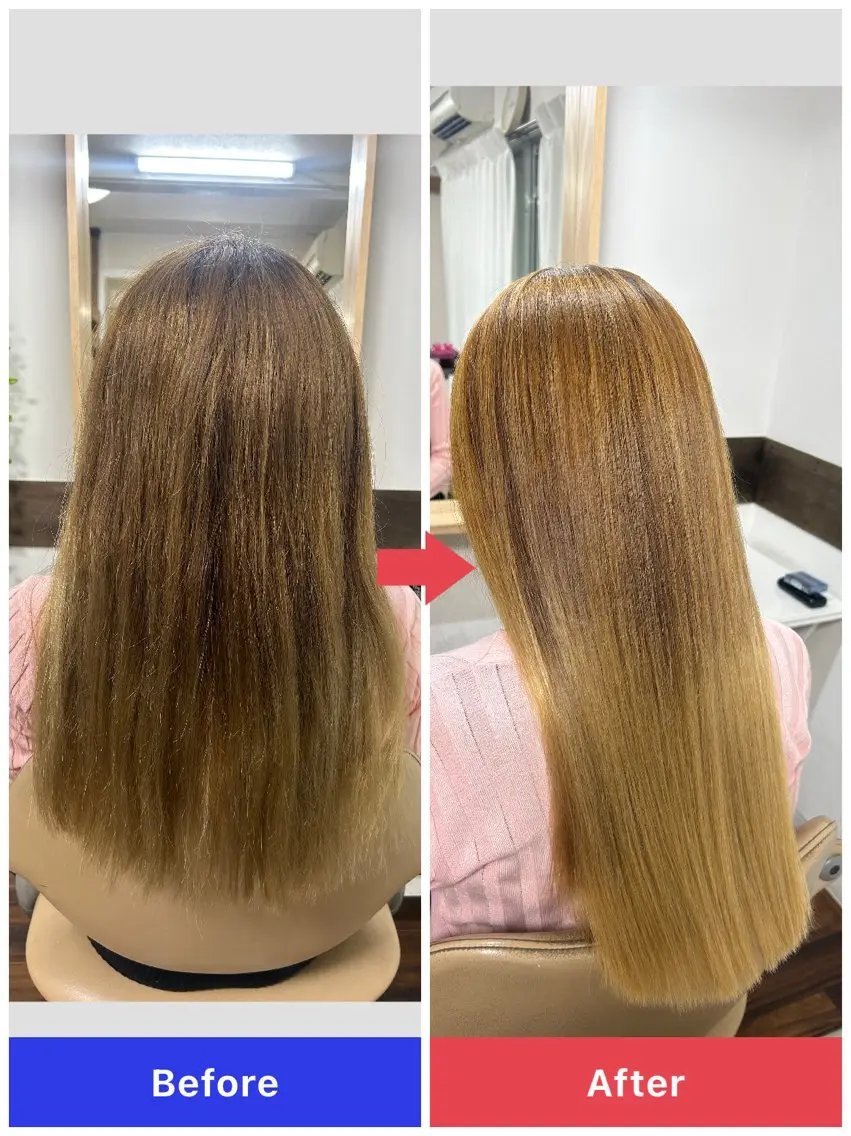 ロング パーマ 縮毛矯正 縮毛矯正 🌈アイスアウト🌈 Mahoのヘアスタイル