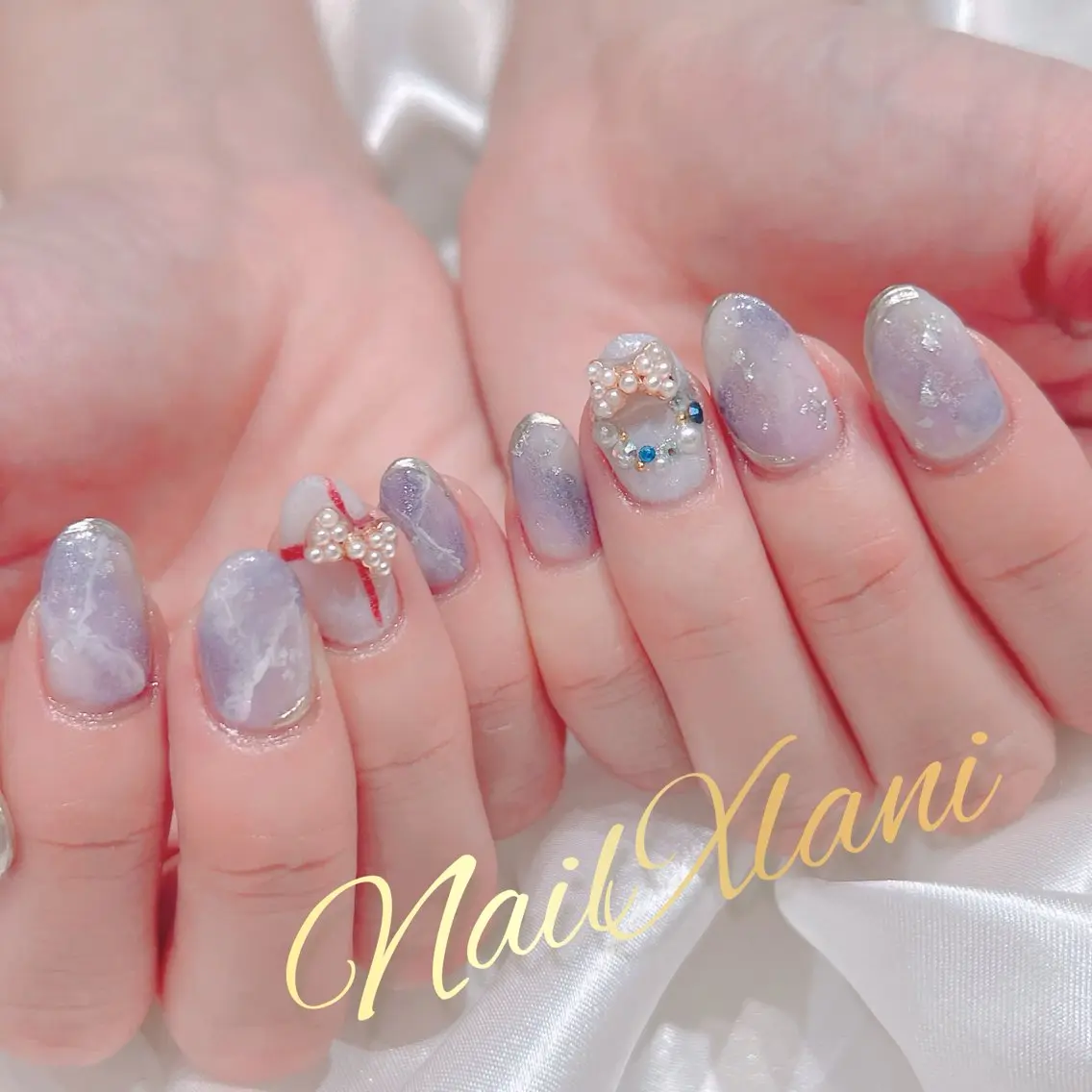 ネイル フットネイル ジェルネイル マグネットネイル パラジェル Nail×Lani 深爪矯正対応◎のネイルデザイン