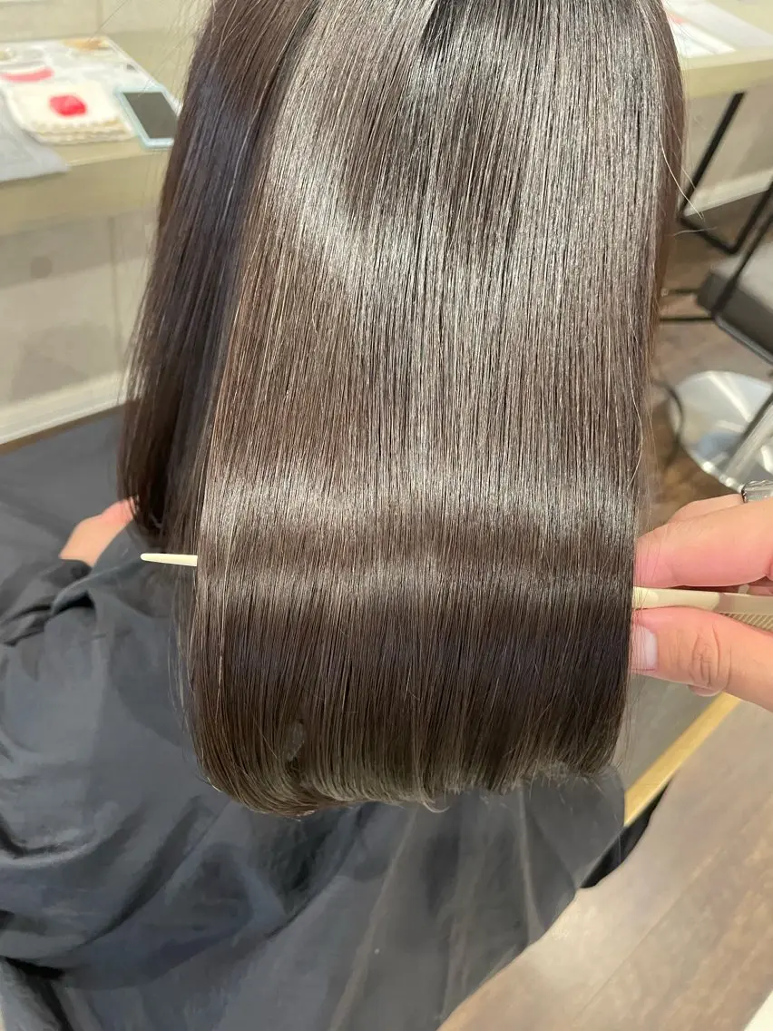 ミディアム ヘアアレンジ 縮毛矯正 金森 斗夢のヘアスタイル