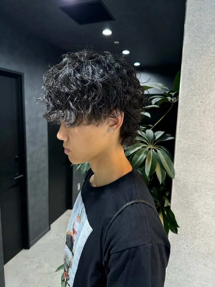 ショート カラー パーマ ヘアアレンジ メンズ メンズブリーチ センターパート メンズハイライト メンズハイトーン マッシュ カット トリートメント ヘッドスパ ヘアセット スパイキー/フェザー /波巻き/かいとのヘアスタイル