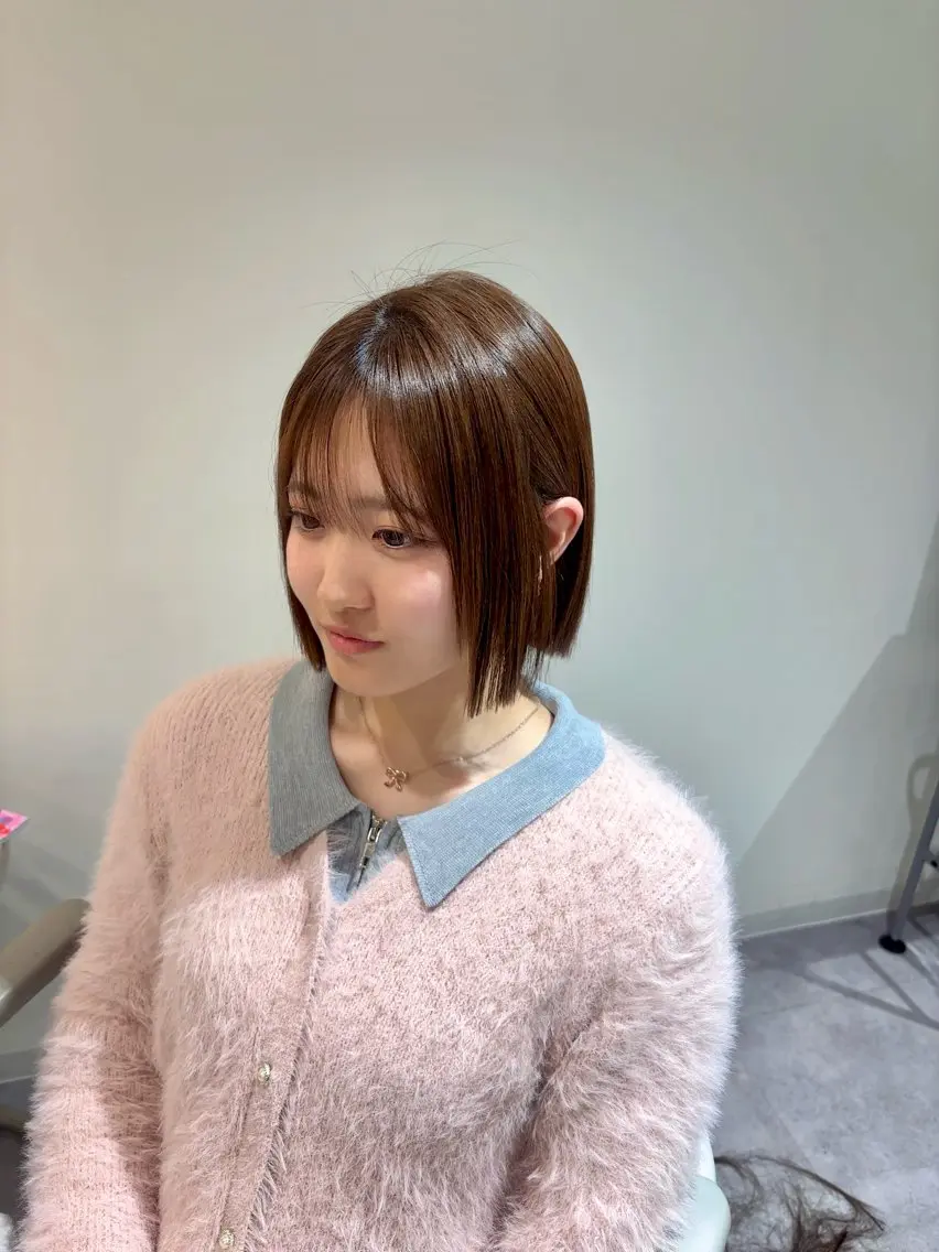 ショート カット 縮毛矯正 トリートメント 美髪✨艶髪✨髪質改善 カラー特化❣️二宮遥のヘアスタイル