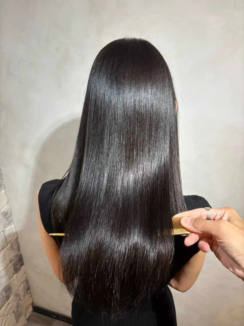 ロング 髪質改善 ロング 酸性ストレート カット 縮毛矯正 トリートメント ヘッドスパ 美髪矯正 🌈髪質改善 山下のヘアスタイル