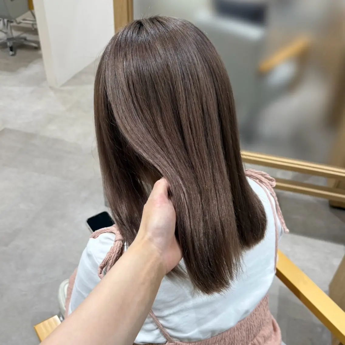 セミロング カット ヘアカラー レイヤーカット/ボブ 艶カラー🫧小林ロコのヘアスタイル
