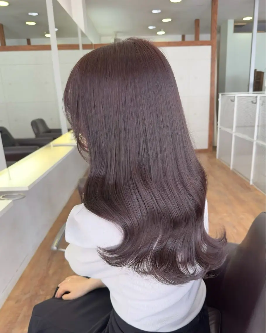 ロング カラー グレージュ ラベンダーカラー ラベンダーグレージュ ラベンダーグレー Honoko 🐰のヘアスタイル