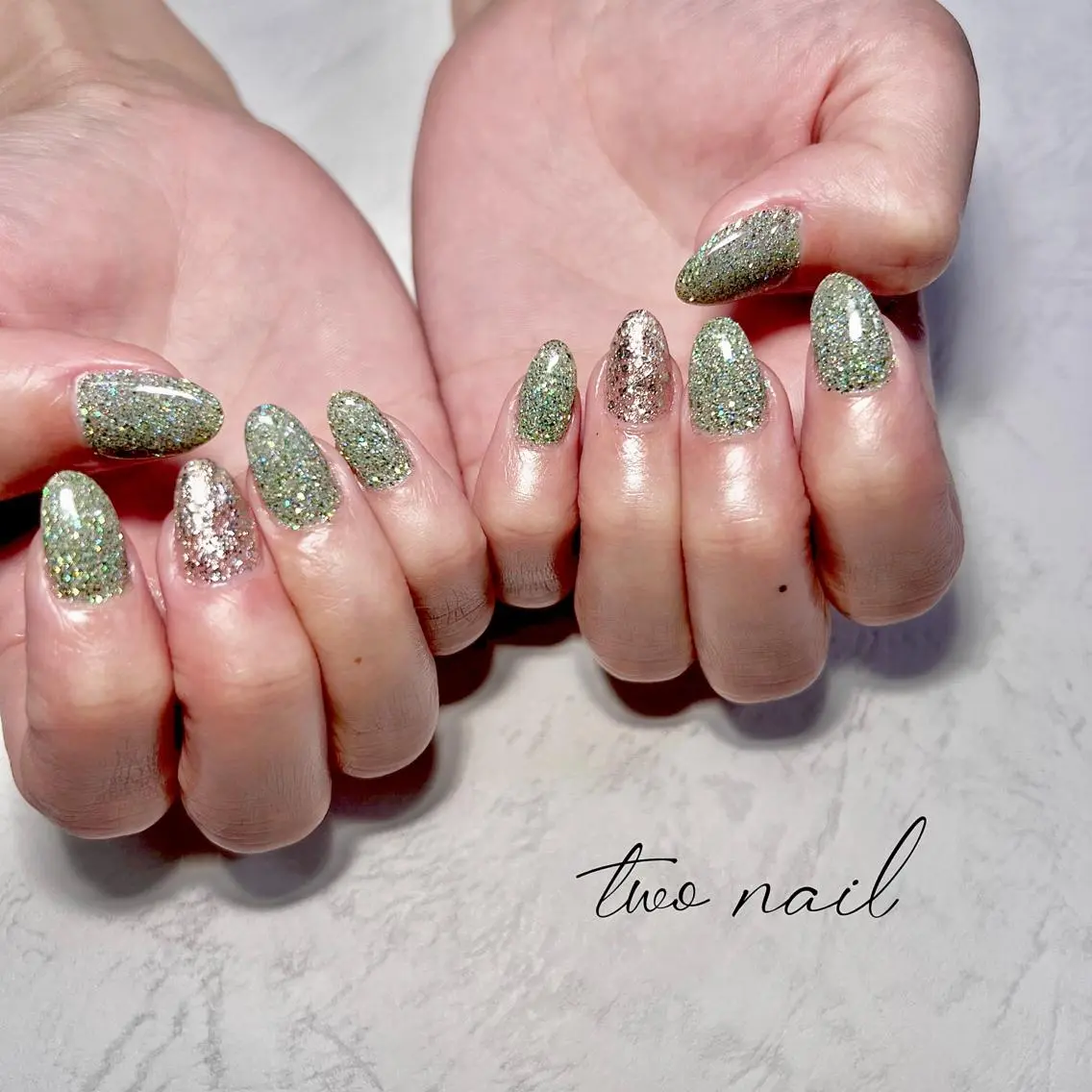 ネイル アートネイル フットネイル ハート ニュアンスネイル ホワイト ハンドネイル two nailのネイルデザイン