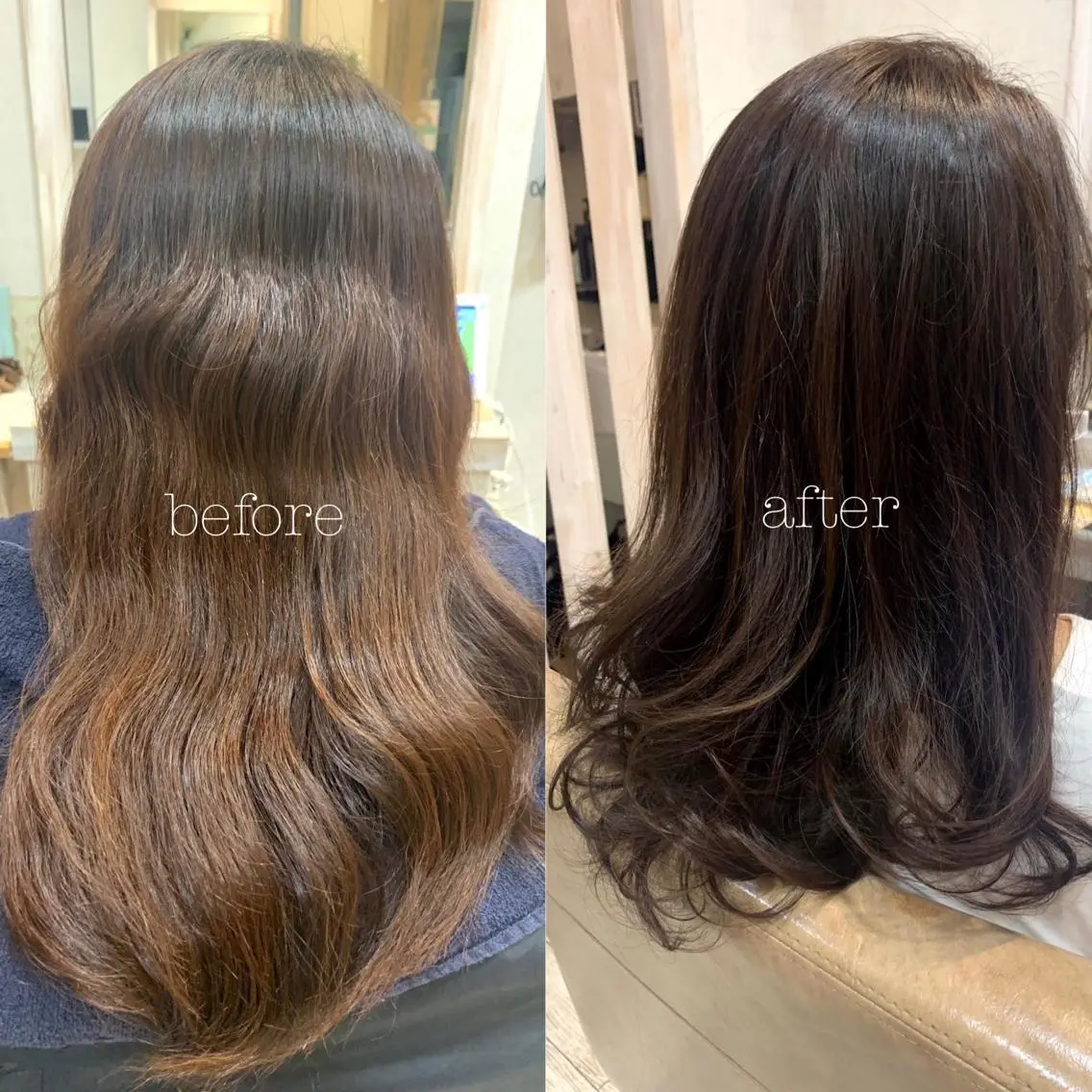 ミディアム カラー 透明感カラー period. ほりはるかのヘアスタイル