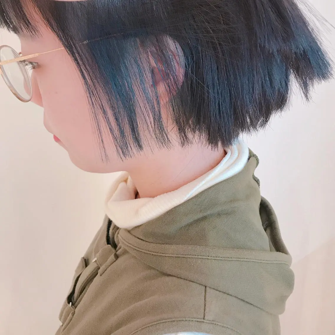 ショート カラー ブルーカラー ネイビーカラー YUI𓍯エクステ /ニュアンスカラーのヘアスタイル