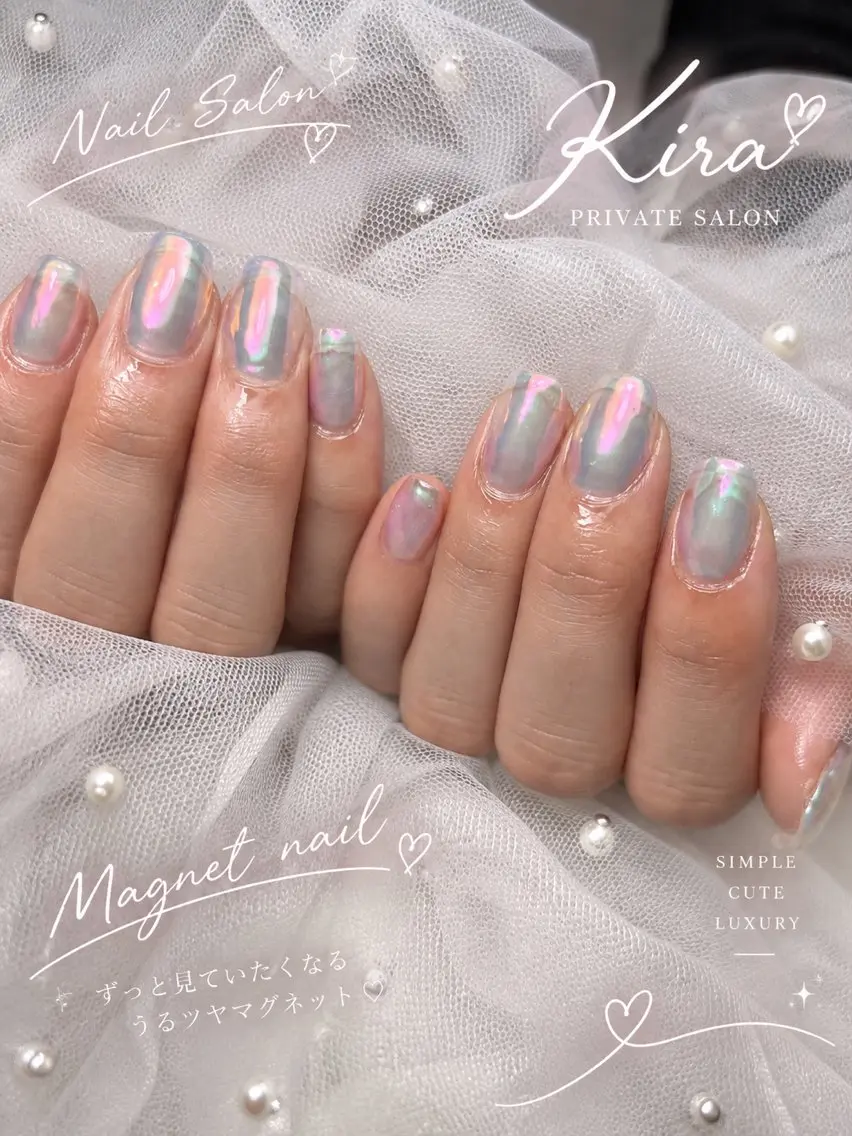 ネイル オーロラネイル ハンドネイル ⭐️ saki⭐️のネイルデザイン