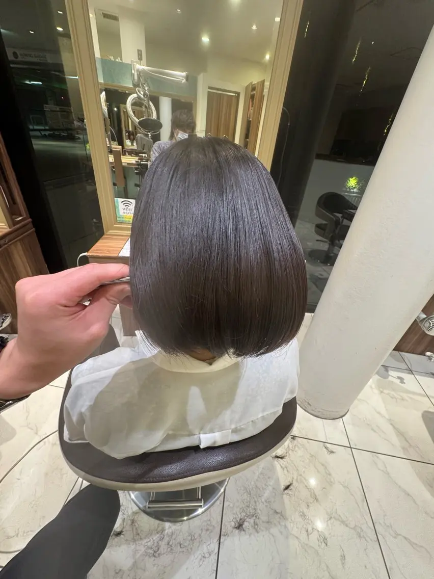 ミディアム カット 縮毛矯正 トリートメント Ash川越店/ 米川 武志のヘアスタイル