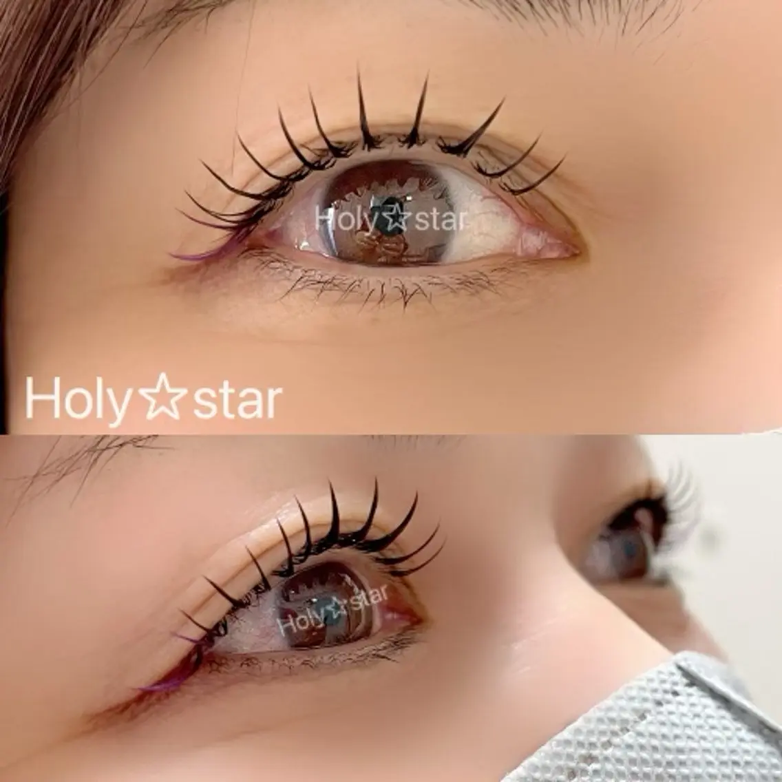 マツエク・マツパ フラットラッシュ セーブル Holy☆star 【ホーリースター】のマツエク・マツパデザイン
