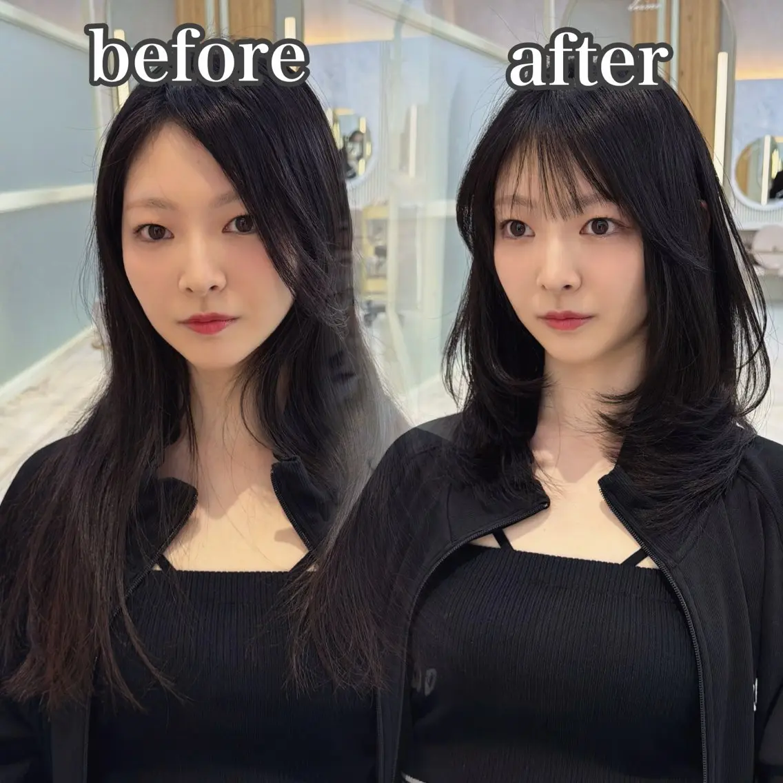 セミロング カット ヘアカラー トリートメント 顔周り/レイヤー /韓国ヘア/TAKUのヘアスタイル