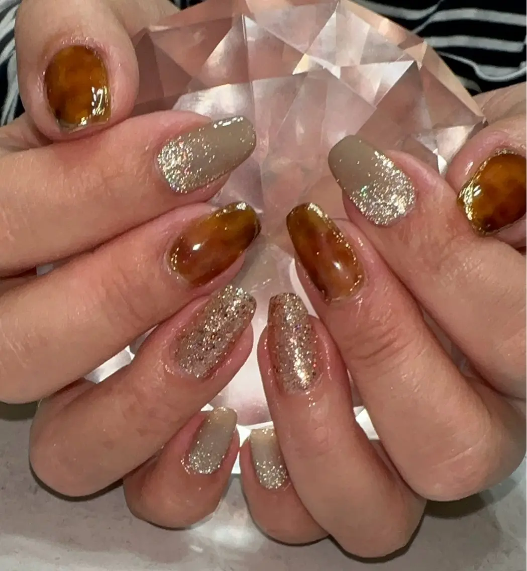 ネイル べっ甲ネイル with nail.のネイルデザイン