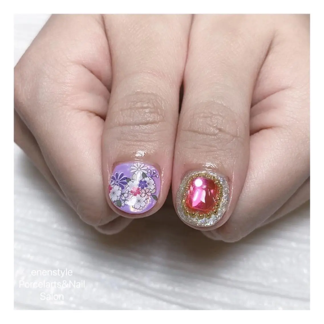 ショート ネイル ハンドネイル 🐾enen style 🐾のネイルデザイン