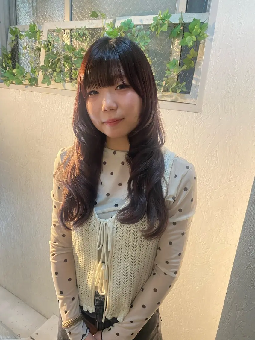 ロング カット ヘアカラー トリートメント 木場 真愛耶のヘアスタイル