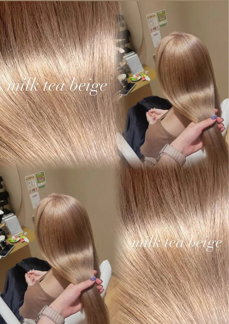 セミロング ヘアカラー トリートメント 中島愛佳🐥⸒⸒ 縮毛矯正/艶髪カラーのヘアスタイル