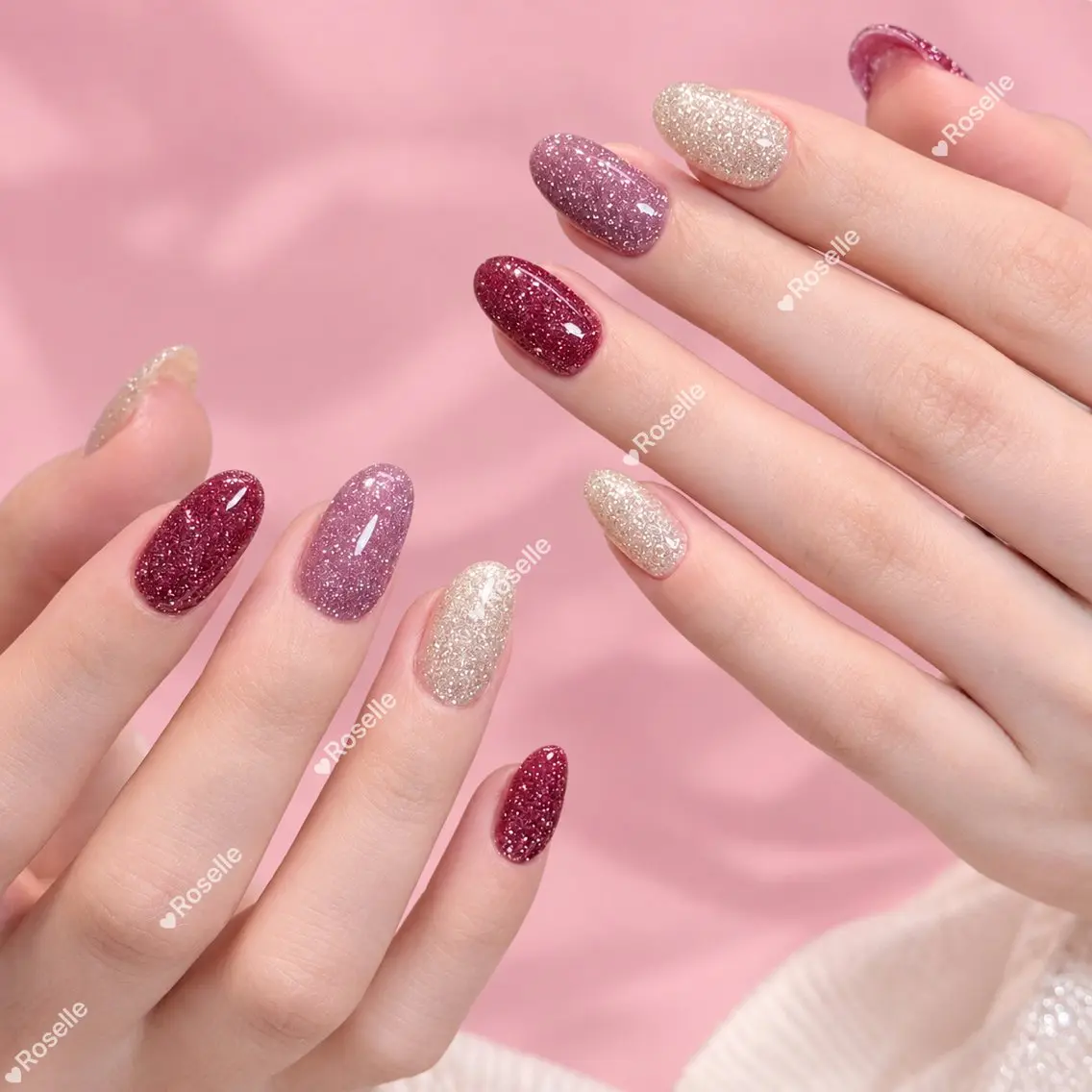 ✨ カラフルなラメネイル ✨豊富なカラーからお好きな色をお選びいただけます♡デザインは参考画像をご覧ください♡の写真