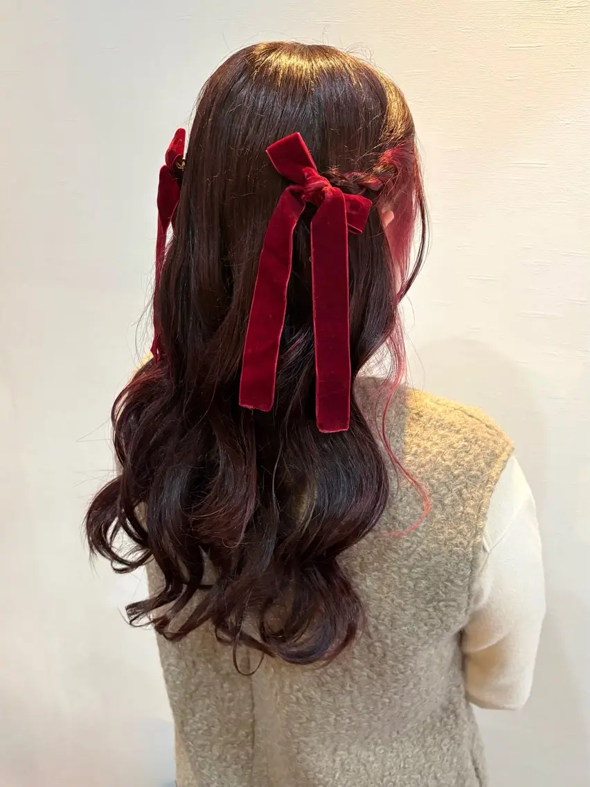ロング ヘアアレンジ ヘアセット 𝘒𝘺𝘰𝘬𝘢 🌿のヘアスタイル