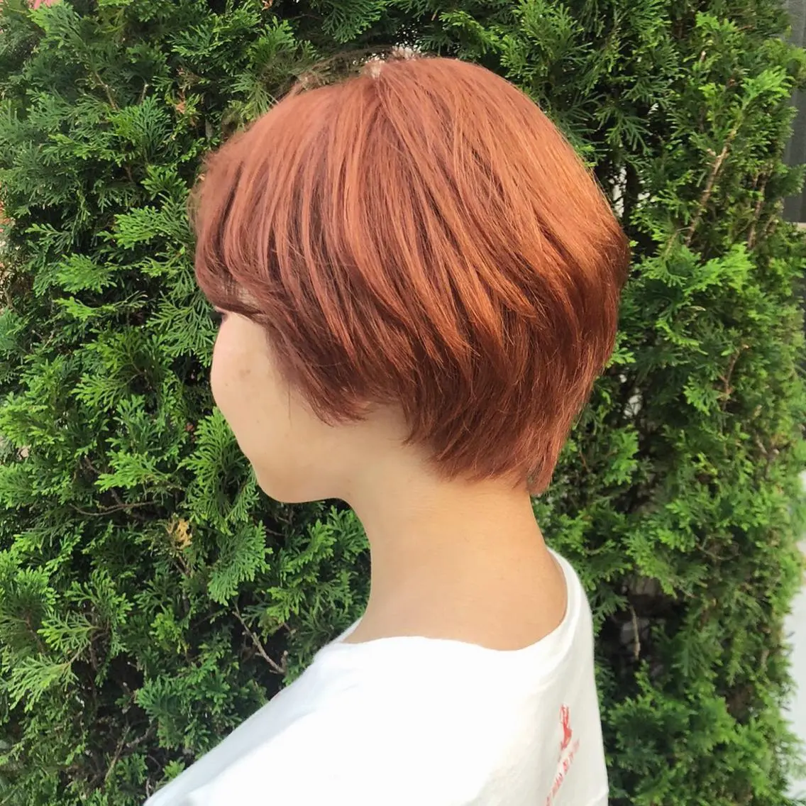 ショート カラー ベージュカラー ブリーチ オレンジ ピンクカラー ピンクベージュ カット ヘアカラー トリートメント 柔らかいcolor 🌿harukaのヘアスタイル