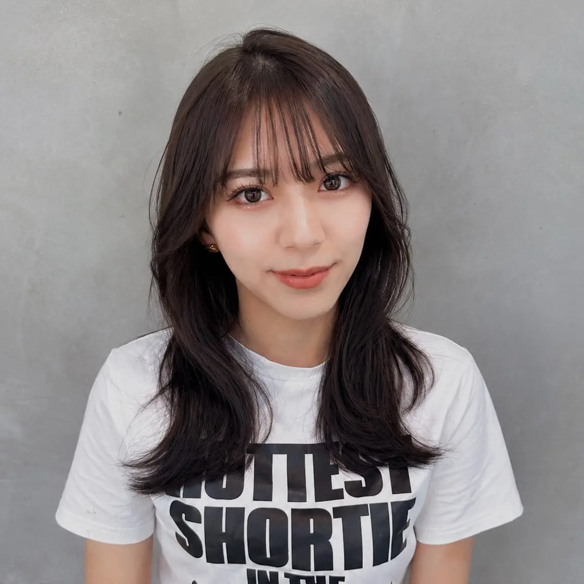 セミロング カラー 透明感カラー レイヤーカット カット ヘアカラー トリートメント 遠藤惟斗/渋谷/ 透明感カラーのヘアスタイル