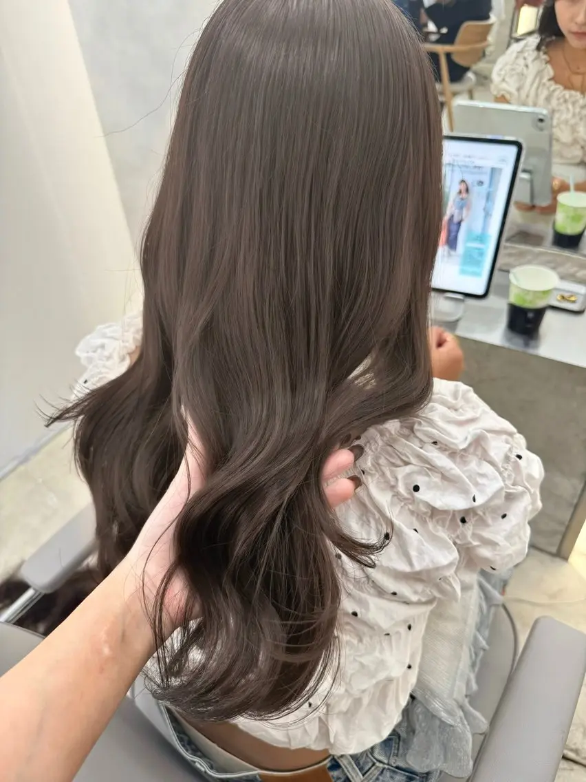 【🥞ダメージレスカラー🥞】前髪カット＋ブリーチなしダブルカラー+TR+マッサージ付の写真