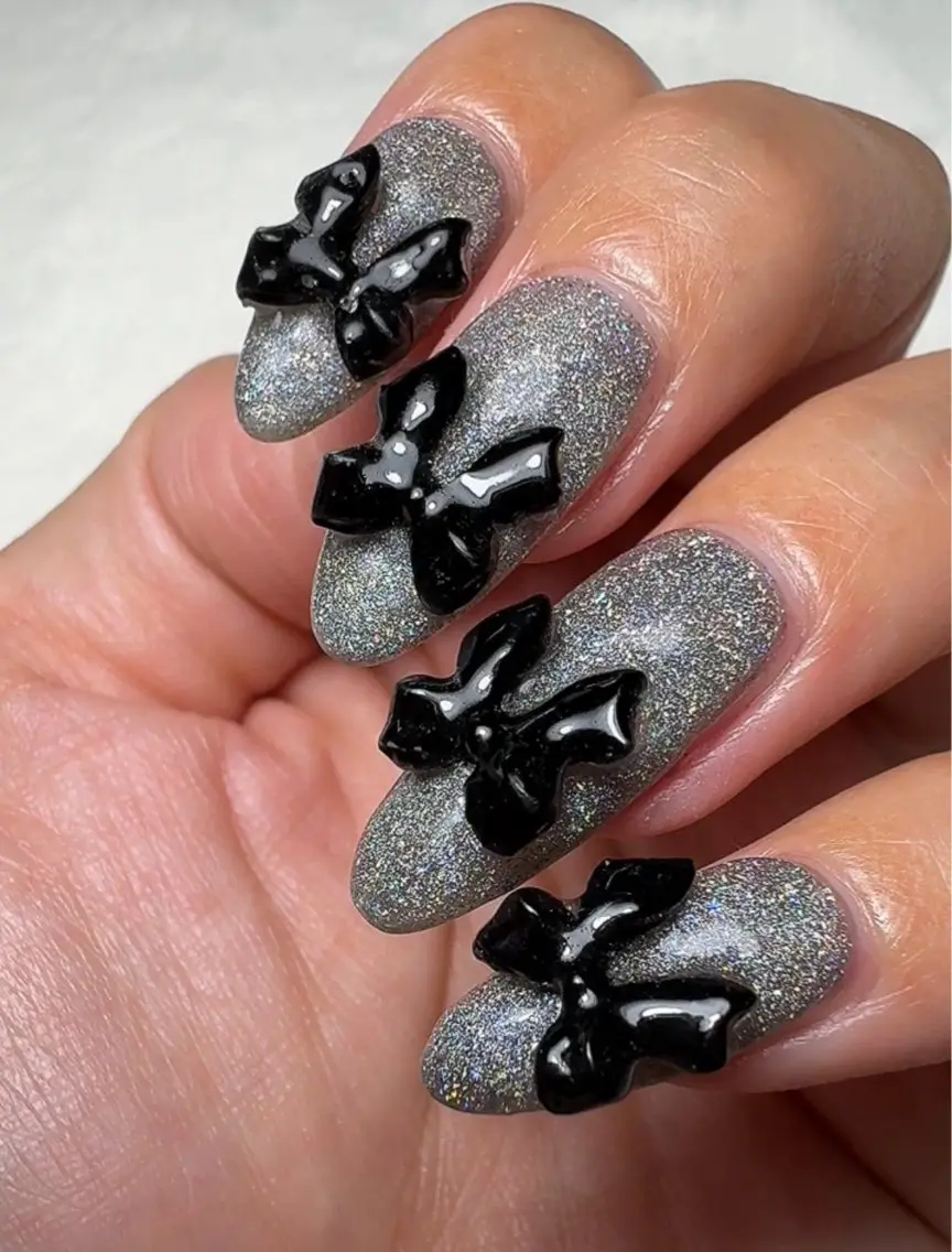 ネイル フラッシュネイル フラッシュマグ リボン ToA nailのネイルデザイン