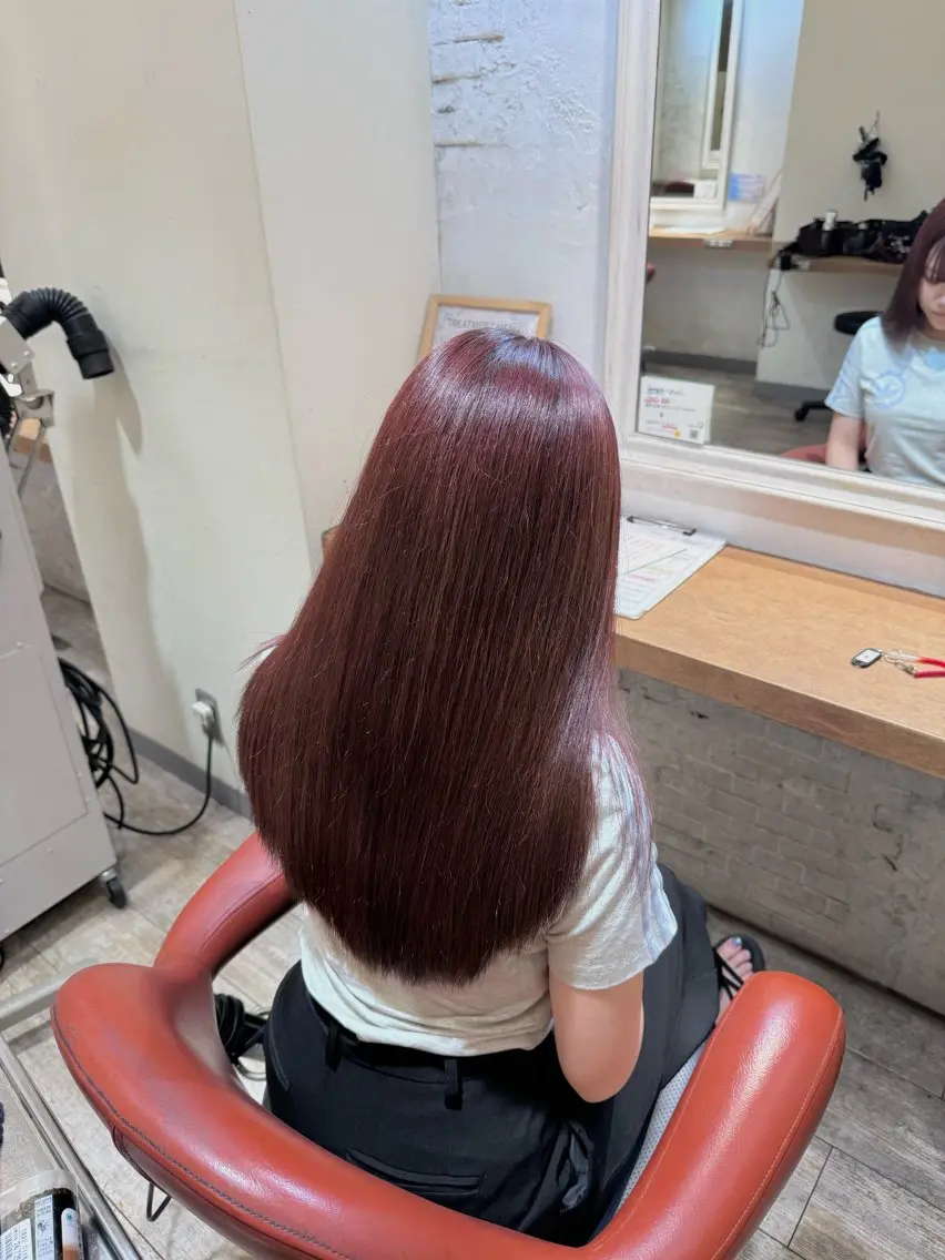 ロング ピンクブラウン 🐈‍⬛ ibuのヘアスタイル