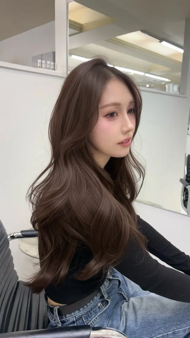 ロング カット トリートメント ワンホンヘア 🤍𝑀𝐼𝐻𝑂のヘアスタイル