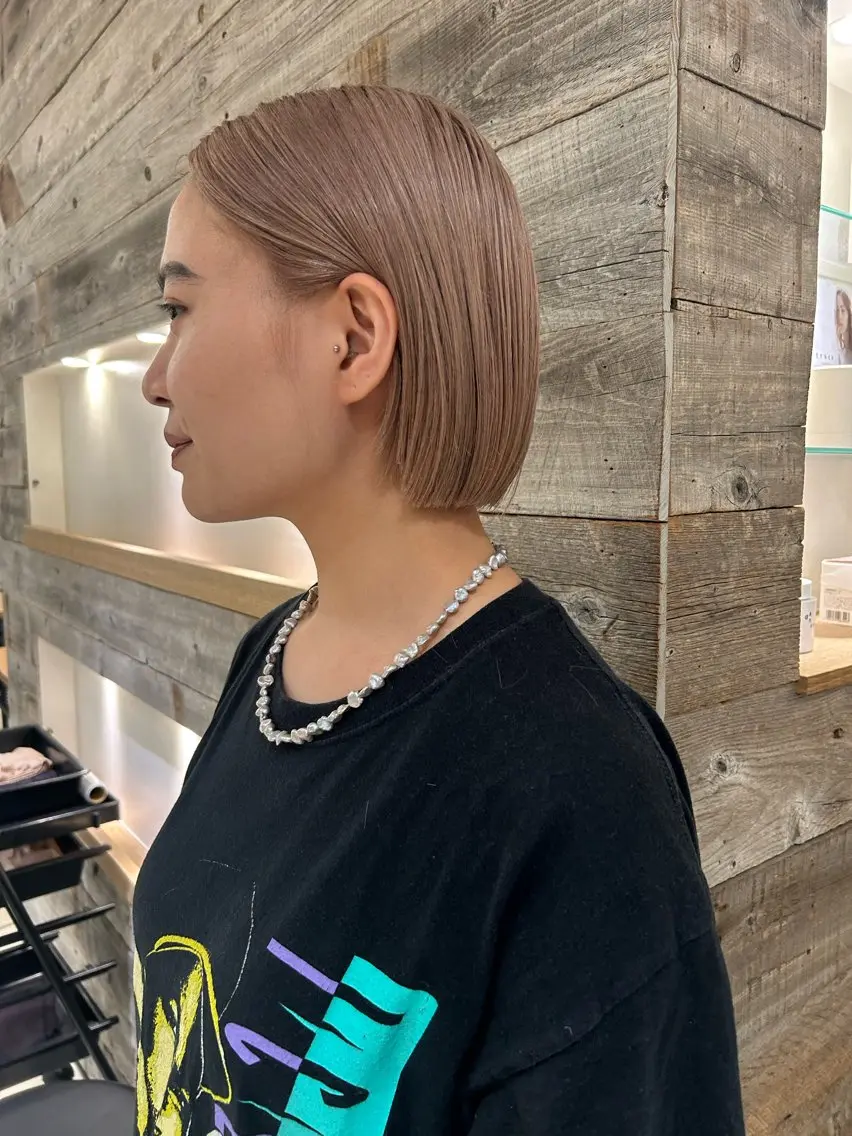 ショート カラー ベージュカラー カット ヘアカラー トリートメント 村上雅人 ナチュラルモードのヘアスタイル