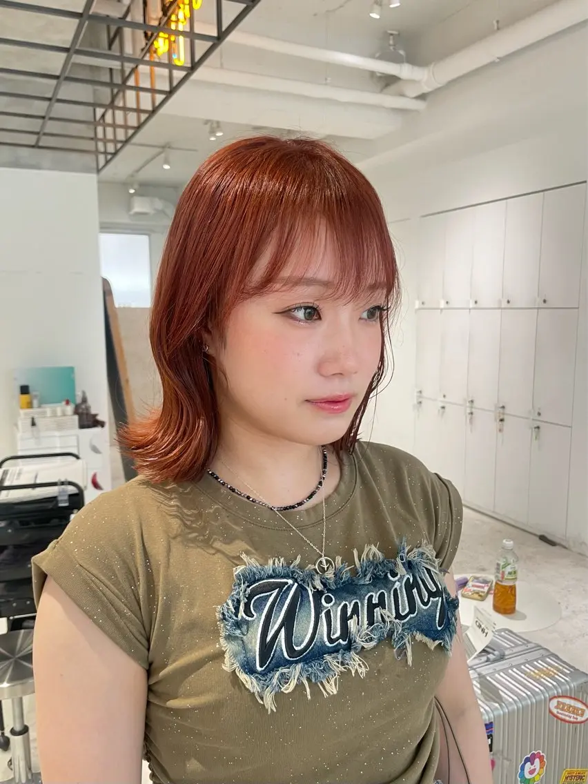 ミディアム カラー ヘアカラー loely 💞miyuのヘアスタイル
