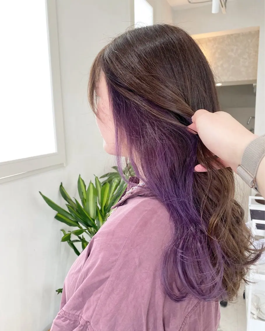 ロング カット ヘアカラー トリートメント 🪻花屋併設🪻秀島 有紀のヘアスタイル