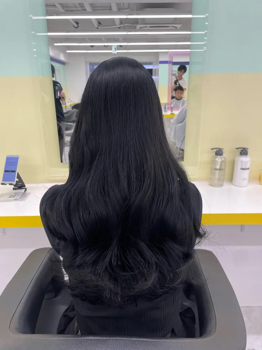 ロング カラー ヘアカラー トリートメント ヘッドスパ ヘアセット 🦋色落ち綺麗カラー メンズYUZU🦋のヘアスタイル