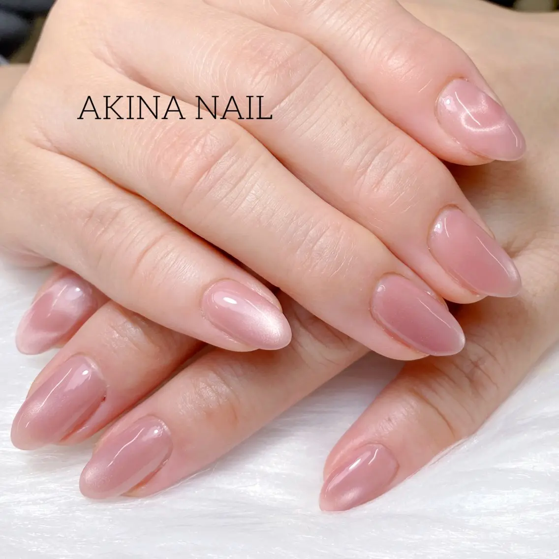 ミディアム ハンドネイル ハンドケア Akina Nail 亀戸のネイルデザイン