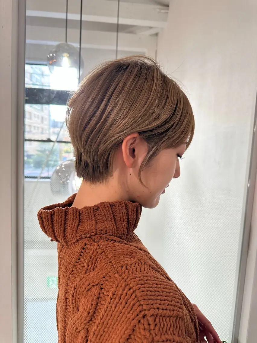 ショート ショートヘア カット ヘアカラー トリートメント ヘッドスパ 縮毛矯正/レイヤー taiga🐯のヘアスタイル