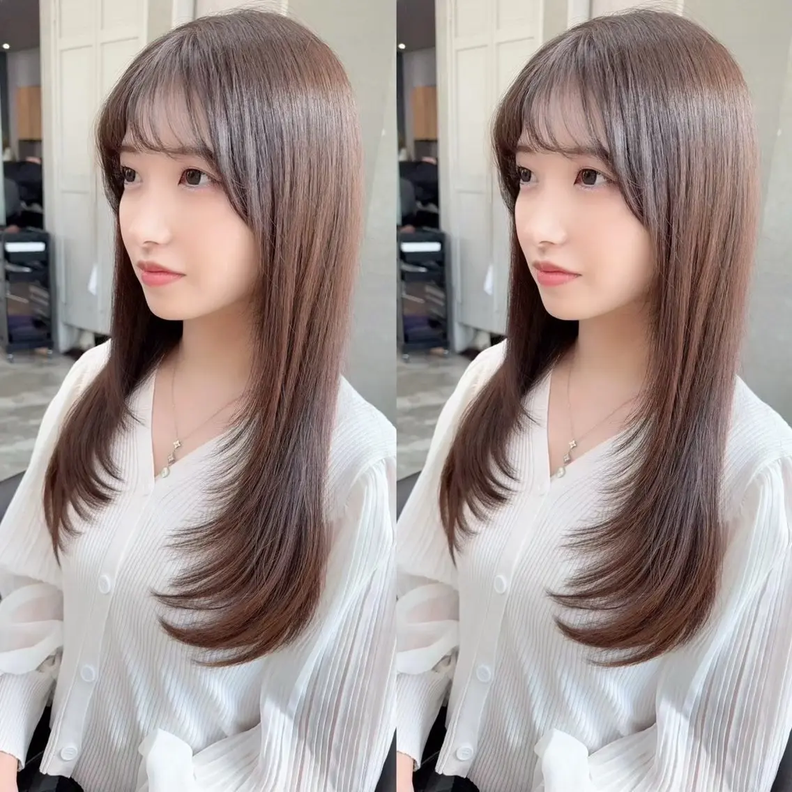 ロング カラー レイヤーカット ロング 小顔カット 無料カットモデル募集 🍀KOSEI🍀のヘアスタイル